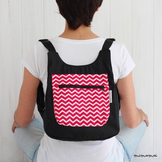 Mochila zig zag fucsia