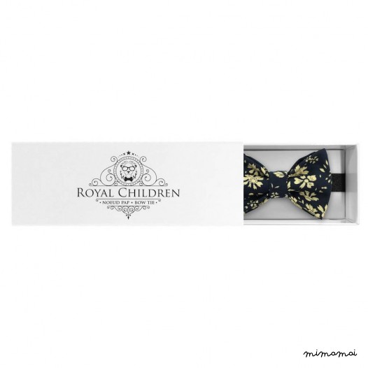 Child black and yellow "Liberty" pattern bow tie