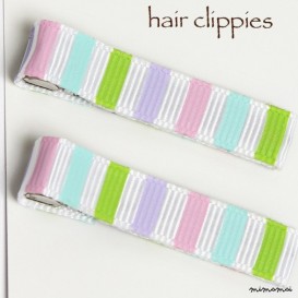 Pair of Hallie Stripes hairclips