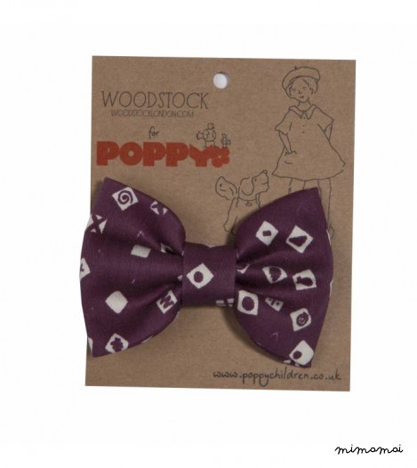Bow Clip in Plum Chocolateshop Print