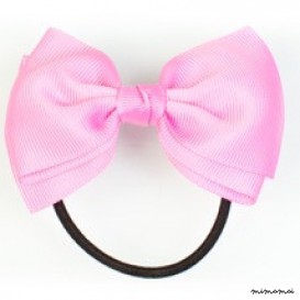 Medium Bow Ponytail Holder - Pink