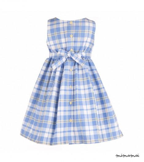 Martha Dress in Blue Check