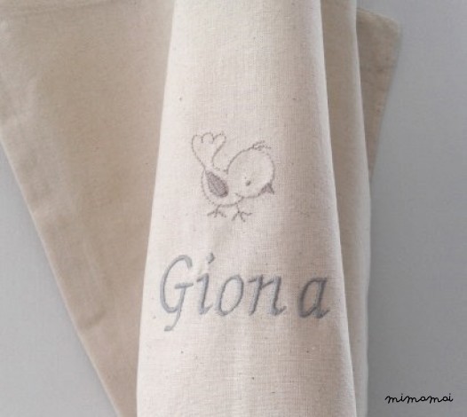 Borsa in tela di cotone manici corti - 40x50
