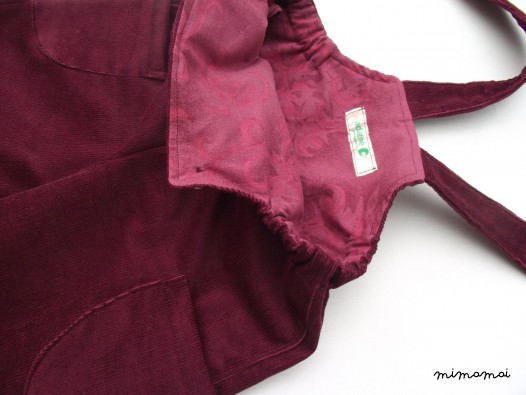 Natural cord dungarees