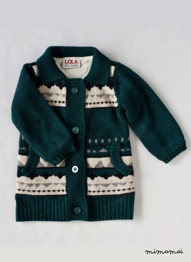 Knitted fully lined coat