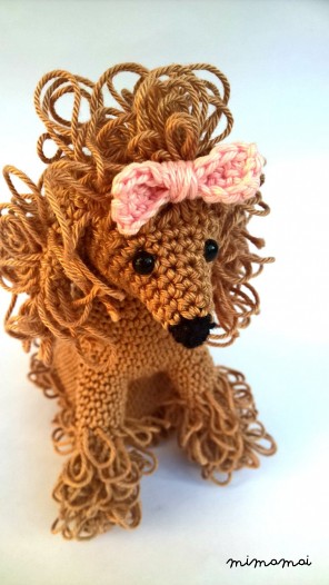 Crochet poodle, poodle stuffed animal