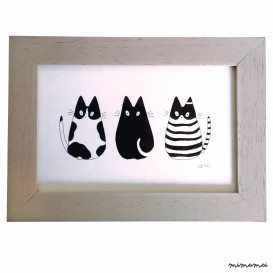 Quadretto gatti 18x13