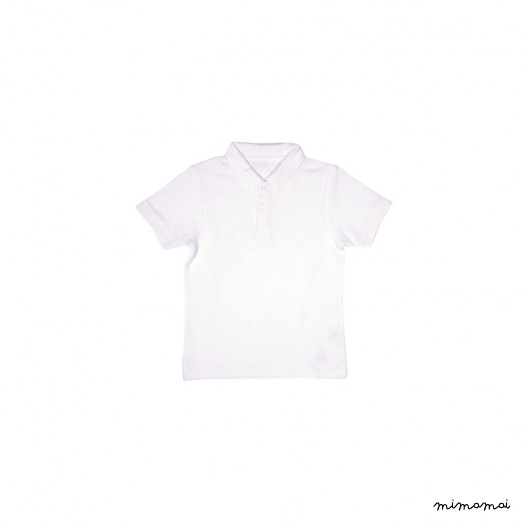 Polo en piqu&eacute; blanc Arthur