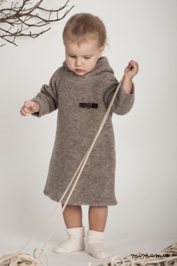 Woolen hoody dress