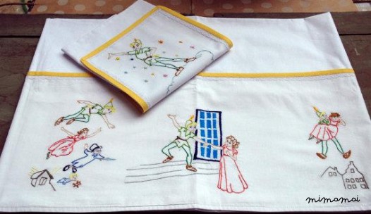 Peter Pan cradle bedding |Baby linen sheets pillowcase