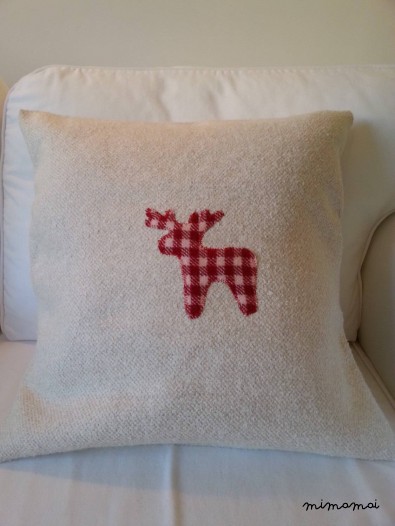 Cuscino in misto cotone/lino: renna