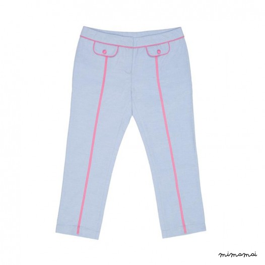 Piped Pants light denim
