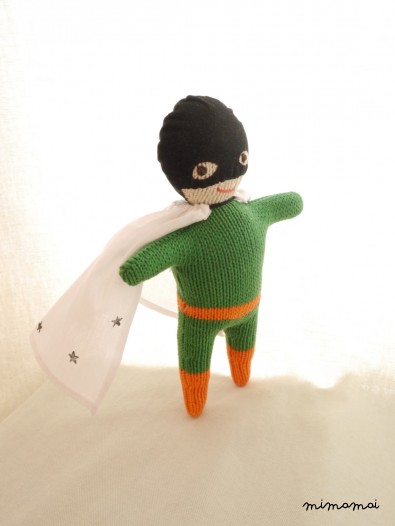 Superhero doll - Green & Orange