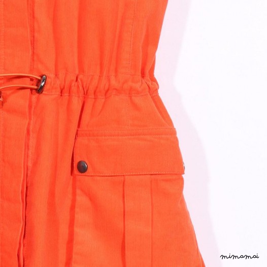 Sleeveless Coat Dress orange