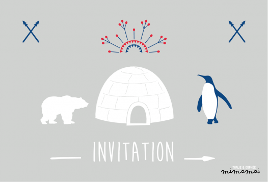 Cartes d'invitation igloo