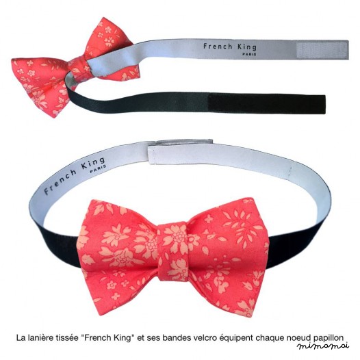 Child blue "Liberty" pattern bow tie, cotton
