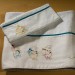 I tre porcellini, set di 2 asciugamani bagnetto e mano, mano ricamato, regalo