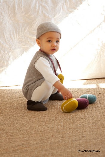Kina Infant Booties Chocolate