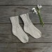 Hand knit baby summer socks - baby cotton socks - newborn socks