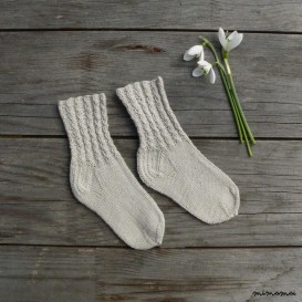 Hand knit baby summer socks - baby cotton socks - newborn socks