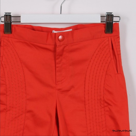 Panelled Shorts orange