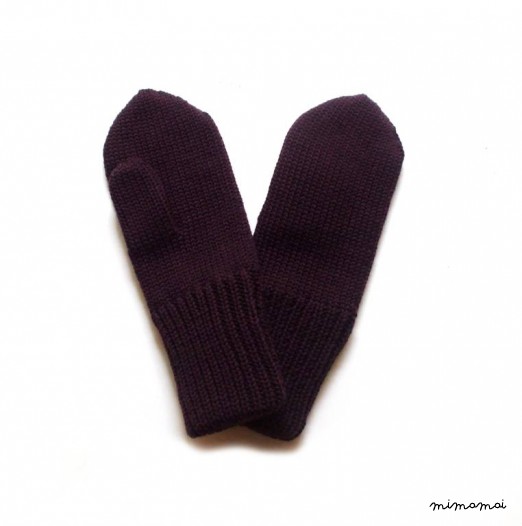 Children's double knitted merino wool long mittens/winter mittens