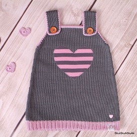 Bambino vestito maglia abito cuore retr&ograve;