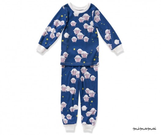 Longsleeve PYJAMA dark blue