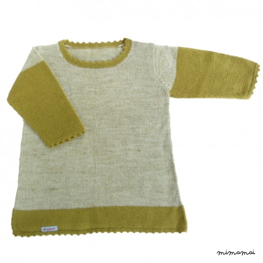 Carmen Tunic &ndash; Mustard and green
