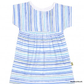 Barbara Dress Azul Stripe
