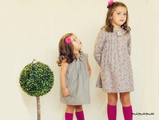 Girls dress,Girl gray print dress, Dress for all seasons, Handmade childrens clothing