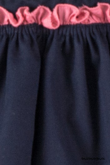 Uma skirt in navy and raspberry
