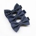 Papillon per bambino blu jeans e pois