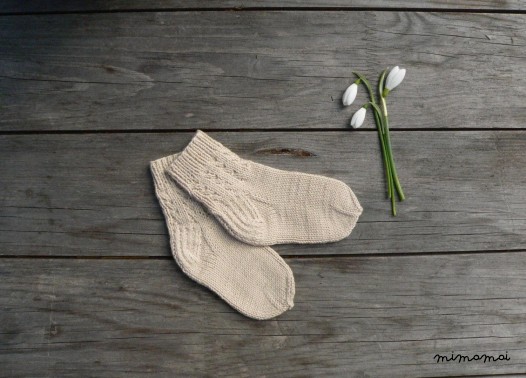 Hand knit baby cotton socks - baby socks - newborn socks - baby booties
