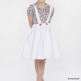 White denim skirt