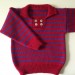Childrens Knit Jumper, Knitted Woolen Sweater Red & Blue
