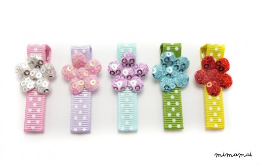 Sparkle Flower Hair Clip Gift Set