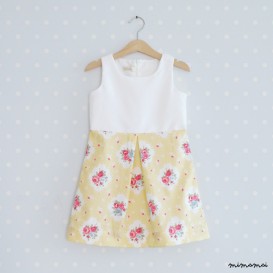 Vintage Inspired Girls Dress Yellow