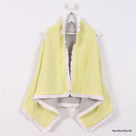 Throw-over Vest & Scarf yellow