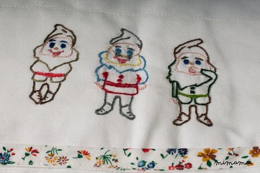 Snow White cradle Baby blanket, hand embroidered,handmade, carrycot or stroller
