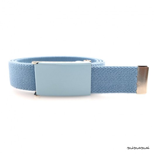 Pastel blue belt, pastel blue buckle