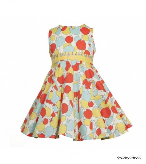 Girls Clara Dress in Floats