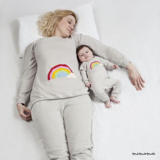 Mum and Baby Rainbow Pyjamas