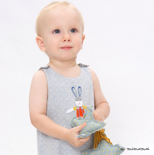 Patchwork Bunny Boy Dungarees