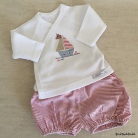 Conjunto cruzado con short Mediterraneo