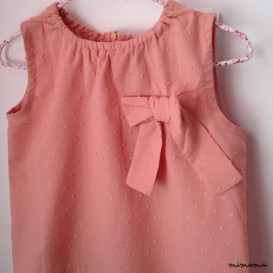 Pink cotton blouse nude ... Top Sleeveless Top .. 100% cotton .. . Colored pale pink shirt ...