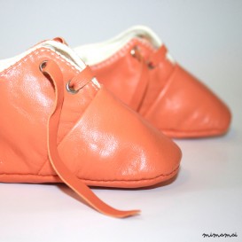 SALE 6-12 Months Slippers / Baby Shoes Lamb Leather