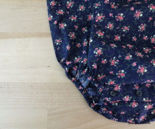Navy florals Rompersuit for little girls