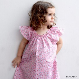 Roushed flower dress