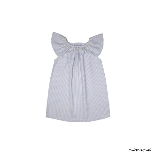 Robe &agrave; rayures brod&eacute;e Margaux